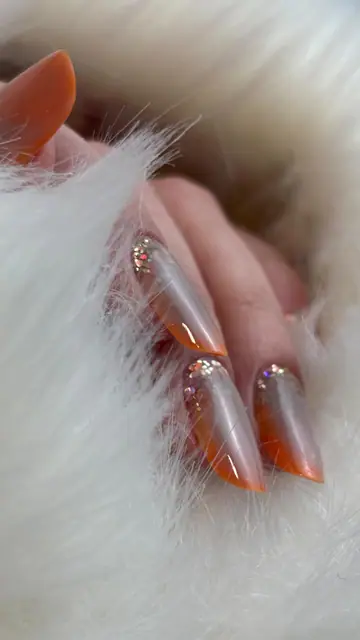Ćilibar staklasti efekat sa šljokicama
